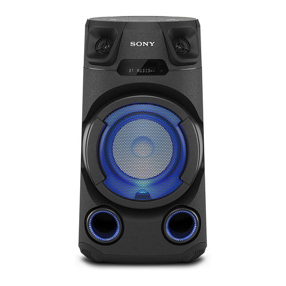 Sony MHC-V13 Panduan Referensi