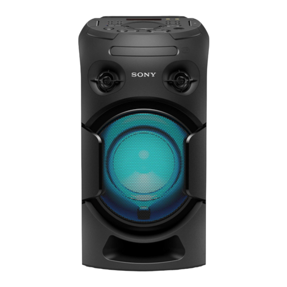 Sony MHC-V21D Petunjuk Pengoperasian