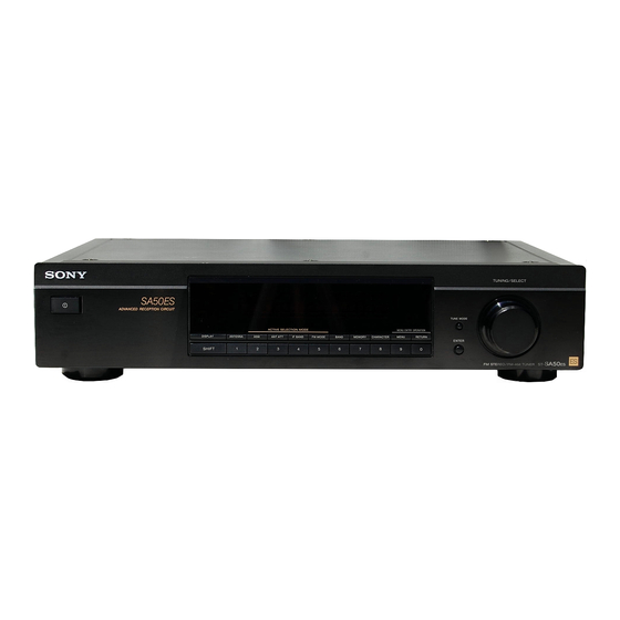 Sony ST-SA50ES - Am/fm Tuner Panduan Petunjuk Pengoperasian