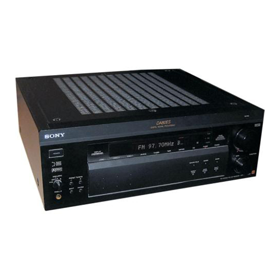 Sony STR-DA80ES - Fm Stereo / Fm-am Receiver 사용 설명서