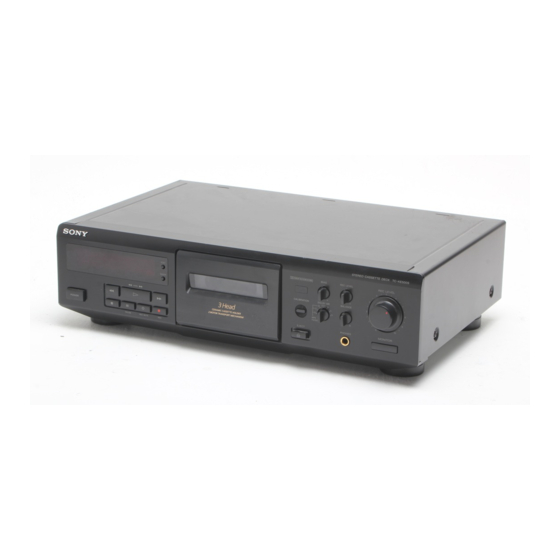 Sony TC-KA1ESA - Cassette Deck Gebruiksaanwijzing