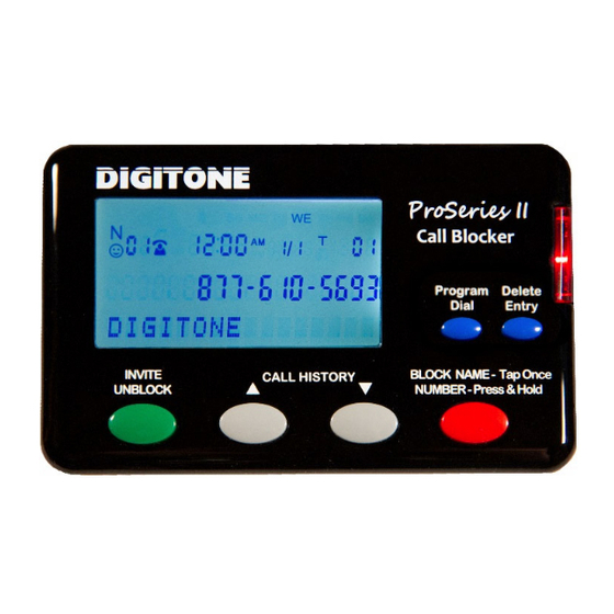 Digitone ProSeries II Call Blocker Operation Manual