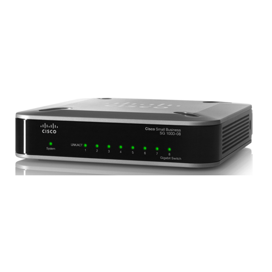 Cisco SG 100D-08 Посібник із швидкого старту