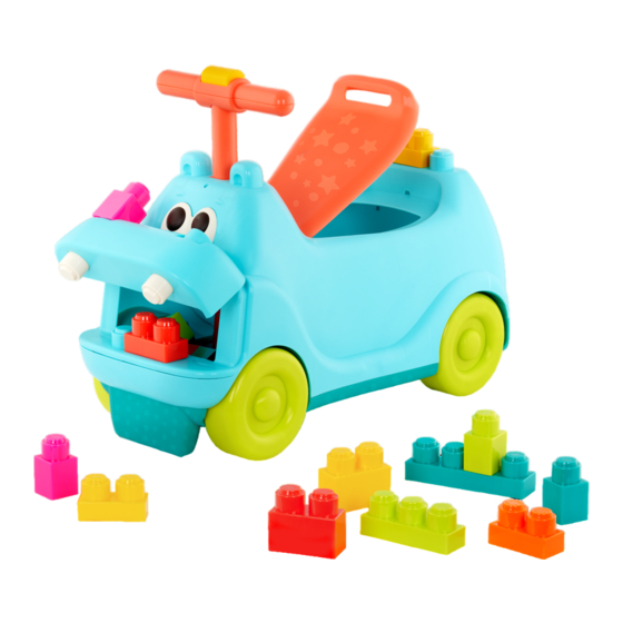 B.toys Locbloc Hippo Ride-On with Blocks Manual de início rápido