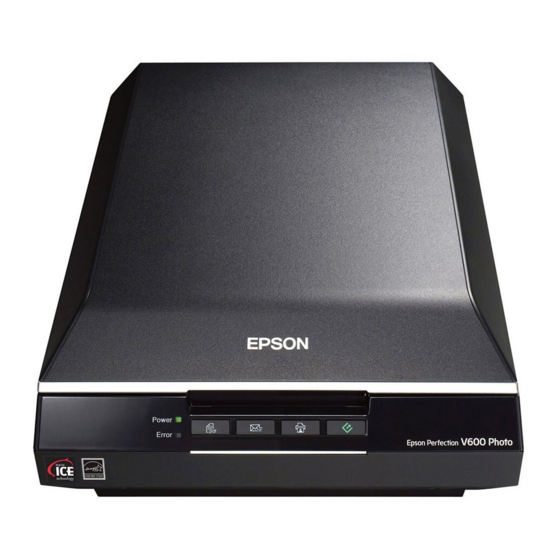 Epson Perfection V600 PHOTO Bildirimler ve Garanti