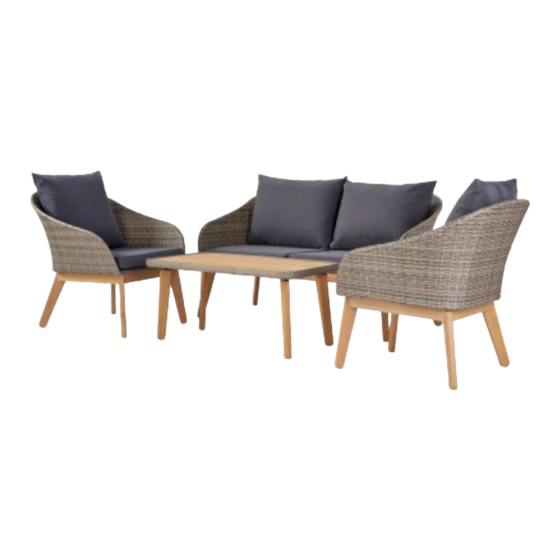 Argos Rattan 4 Piece Sofa Set 502/2636 Handmatig