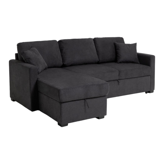 Argos REAGAN FAB LH CRN CHAISE SOFABED NATURAL 7118847 Manual de instruções de montagem