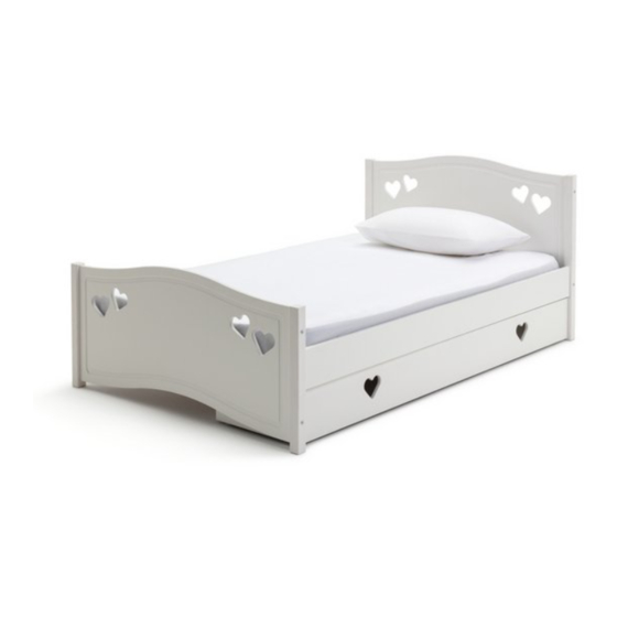 Argos Home Mia Single bed Hearts & Drw. White 2572141 Посібник із швидкого старту