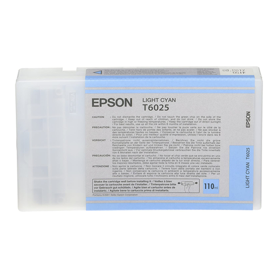 Epson T602500 Malzeme Güvenlik Bilgi Formu