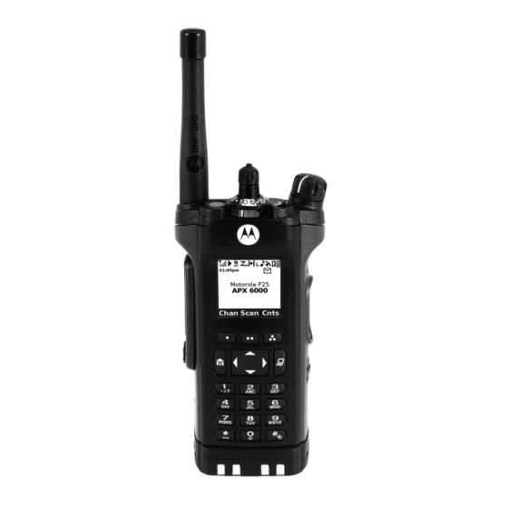 Motorola ASTRO APX 6000 Series Kurzreferenz-Handbuch