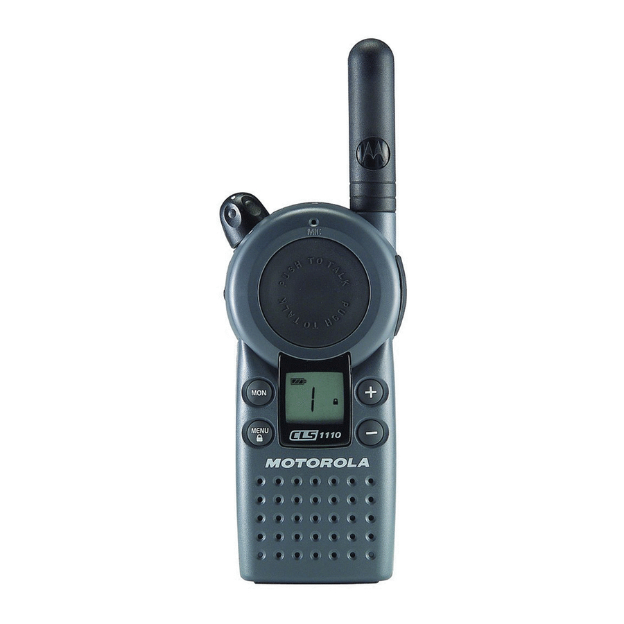 Motorola Business Walkie-Talkies and Accessories Manuel de l'utilisateur