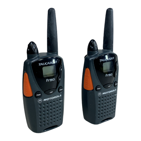 Motorola FR60 Gebruikershandleiding