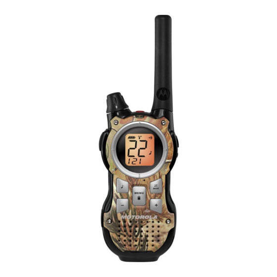 Motorola MR355R - Range FRS/GMRS Radio Panduan Pengguna