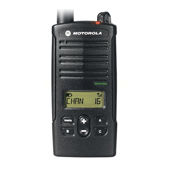 Motorola RDU2080d - RDX Series On-Site UHF 2 Watt 8 Channel Two Way Business Radio Manuale d'uso