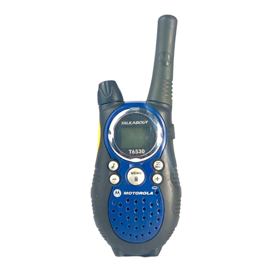 Motorola Talkabout T6530 Gebruikershandleiding