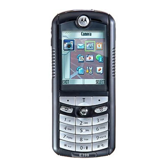 Motorola E398 series Руководство по поиску и устранению неисправностей и отладке