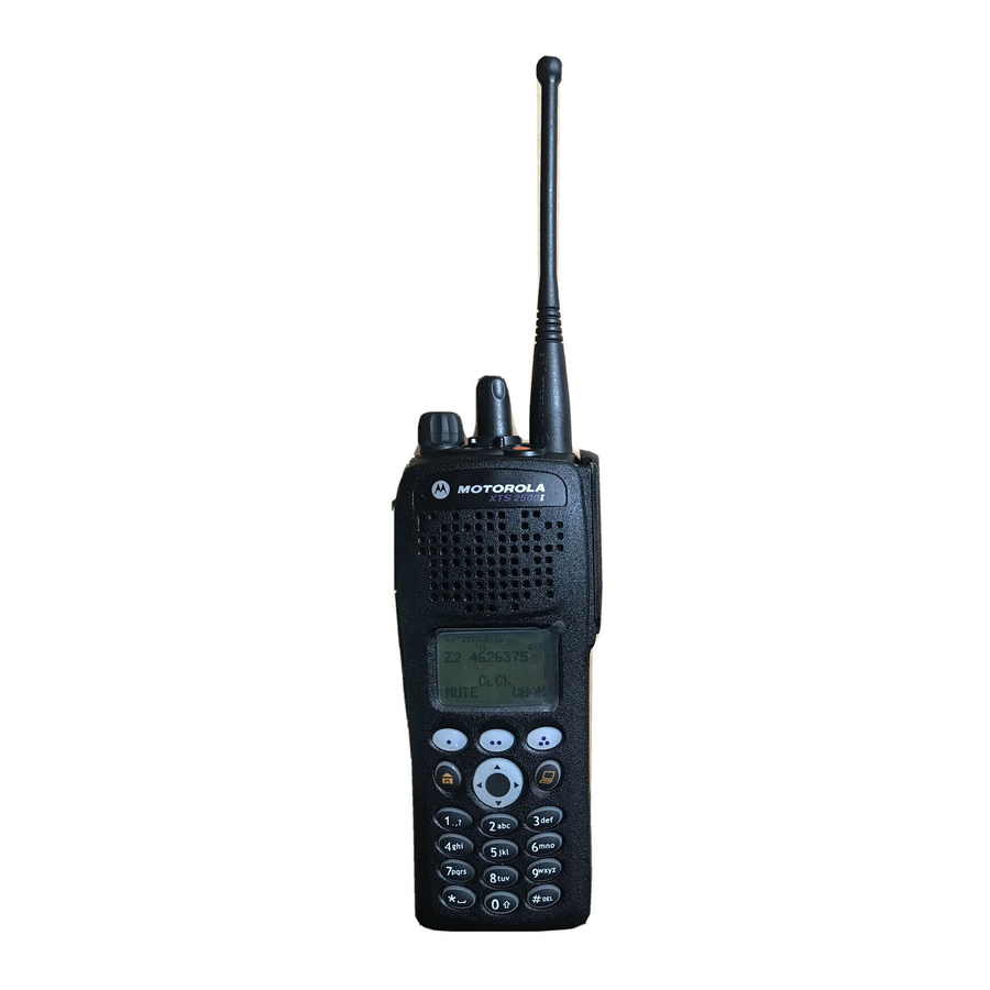 Motorola ASTRO XTS-5000 Snelstarthandleiding