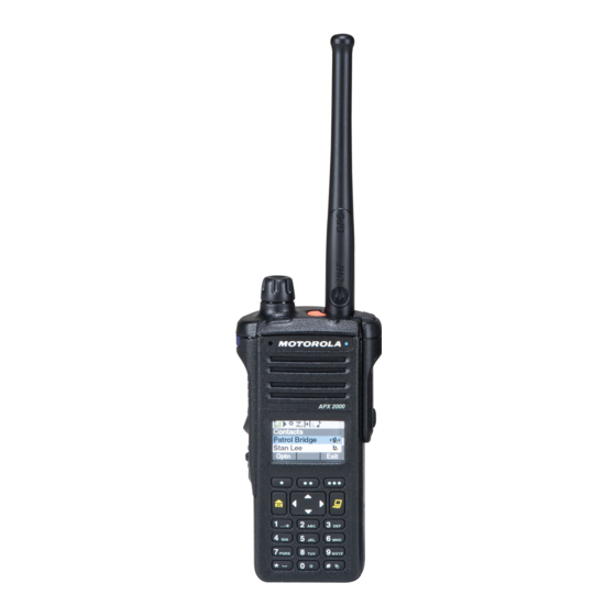 Motorola APX 2000 Skrócona instrukcja obsługi