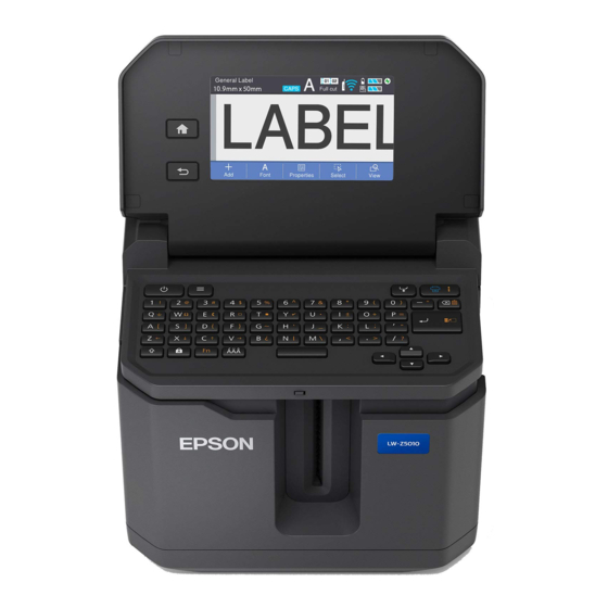 Epson LabelWorks LW-Z5010 Series 설정 매뉴얼