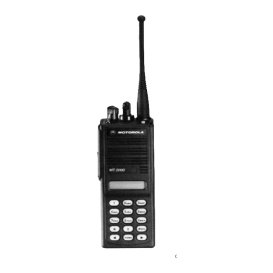 Motorola MT 2000 Manuel