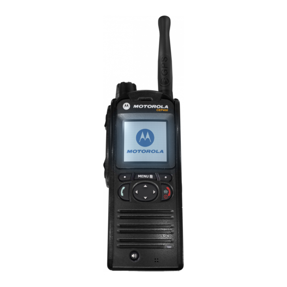 Motorola TETRA CEP400 Manuel d'utilisation de base