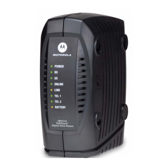 Motorola SBV5222 SURFBOARD DIGITAL VOICE MODEM - SOFTWARE LICENSE  WARRANTY  SAFETY  AND REGULATORY INFO Veiligheid en regelgeving handleiding