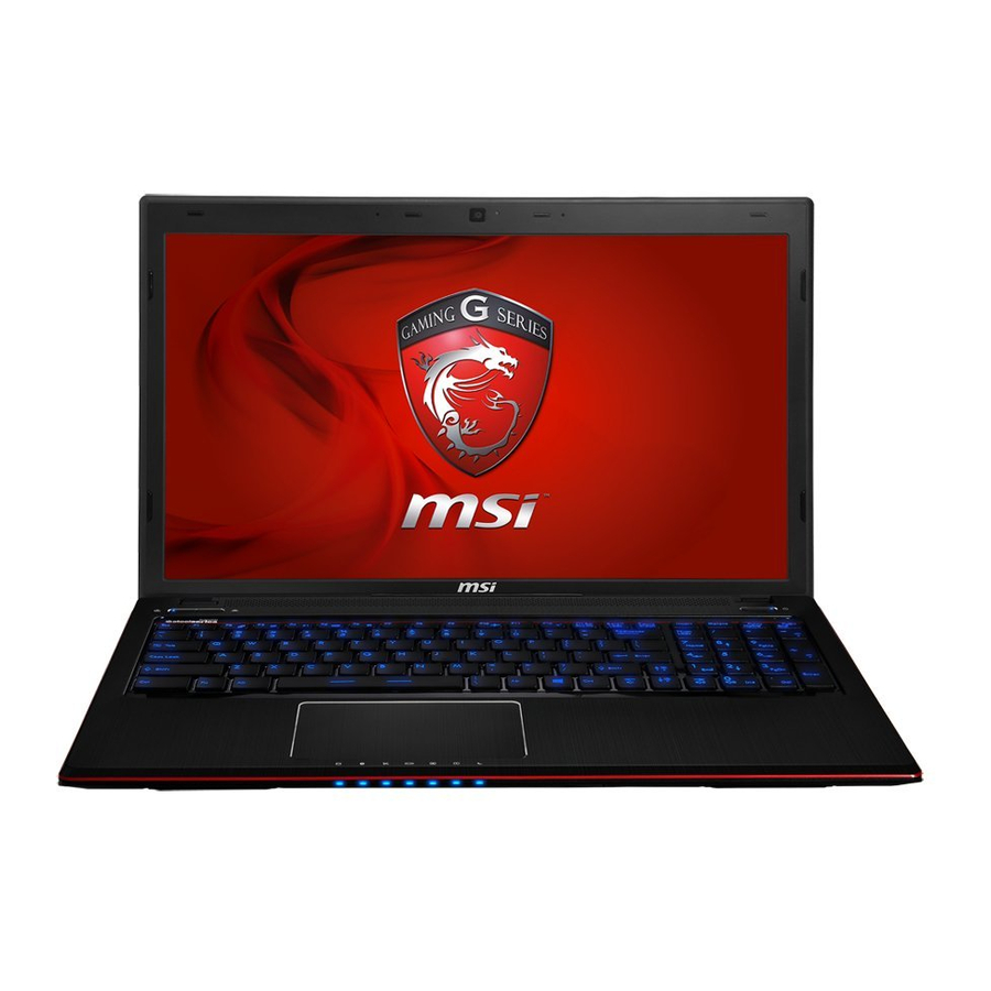 MSI GE60 Podręcznik użytkownika