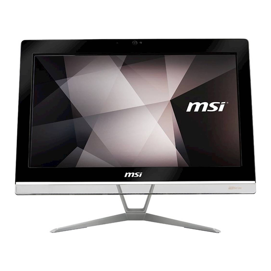 MSI PRO 20EXTS 8GL-053XEU Руководство