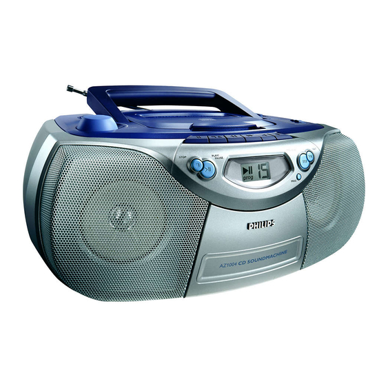 Philips AZ 1004/10 Посібник з експлуатації