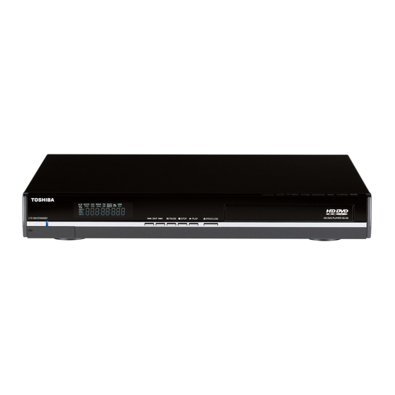 Toshiba HD-A3 - HD DVD Player Gebruikershandleiding