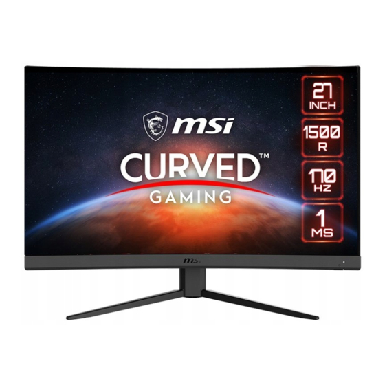 MSI G27C4X (3CA9) Manuale d'uso