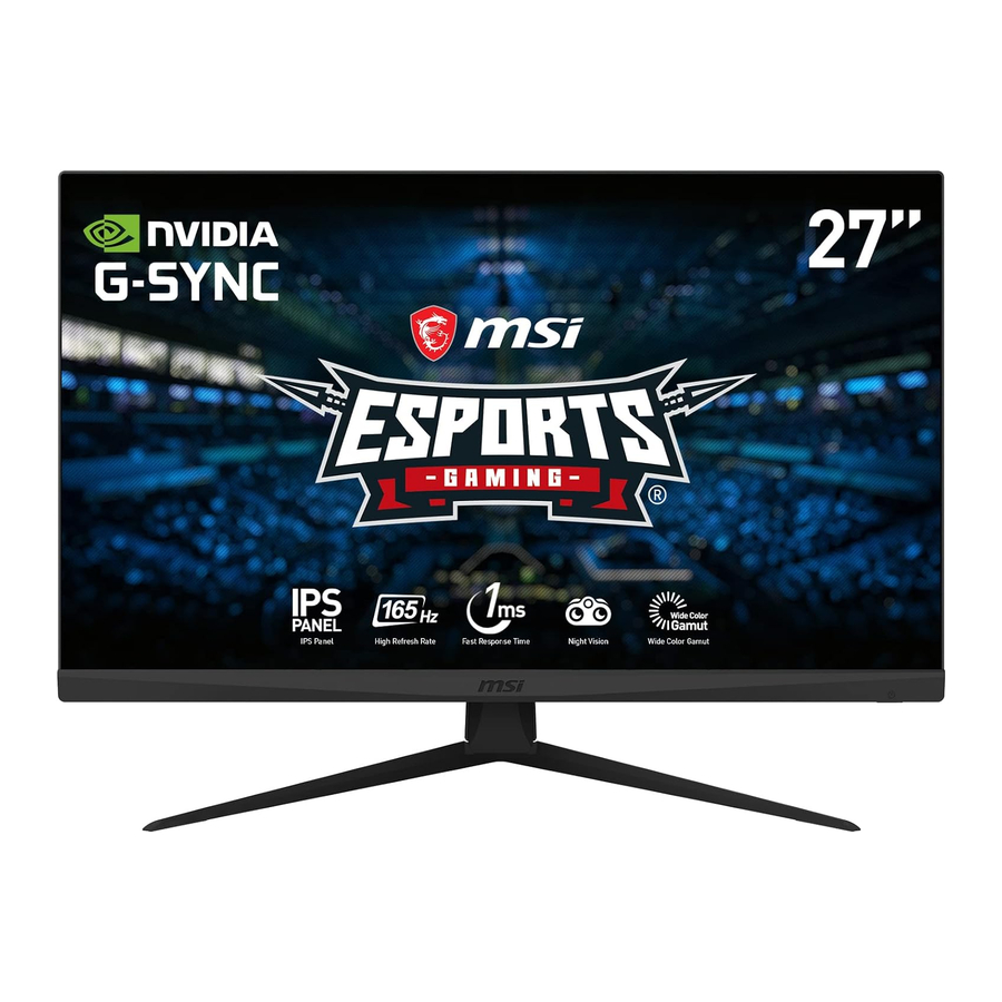 MSI Optix G273 User Manual