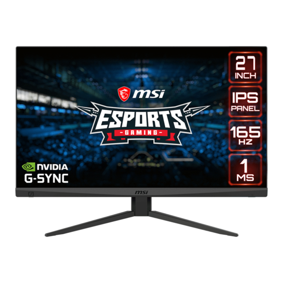 MSI Optix MAG274R2 Manuel