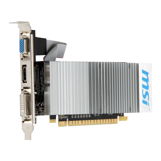 MSI GeForce GT 610 N610GT-MD1GD3H PCI-E 2.0 Manuale rapido