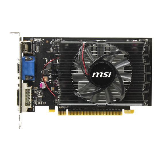 MSI GeForce GT 630 N630GT-MD1GD3 PCI-E 2.0 クイックマニュアル