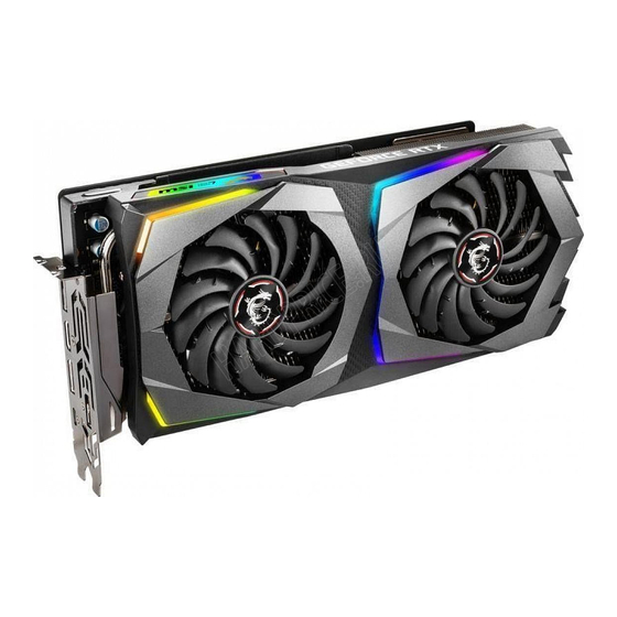 MSI GeForce RTX 2070 GAMING Z 8G Troubleshooting Manual