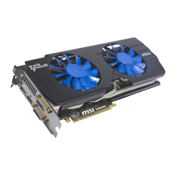 MSI N580GTX Lightning Series Manuel de l'utilisateur