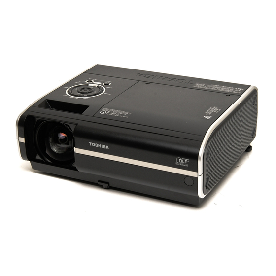 Toshiba TDP-EX20U - Short Throw DLP Projector Owner's Manual