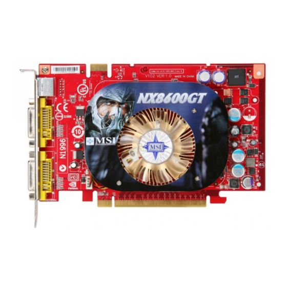 MSI NX8500GT-TD128E-OC Manuel d'utilisation rapide