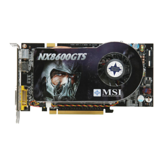 MSI NX8600GTS Diamond Plus Snelle gebruikershandleiding