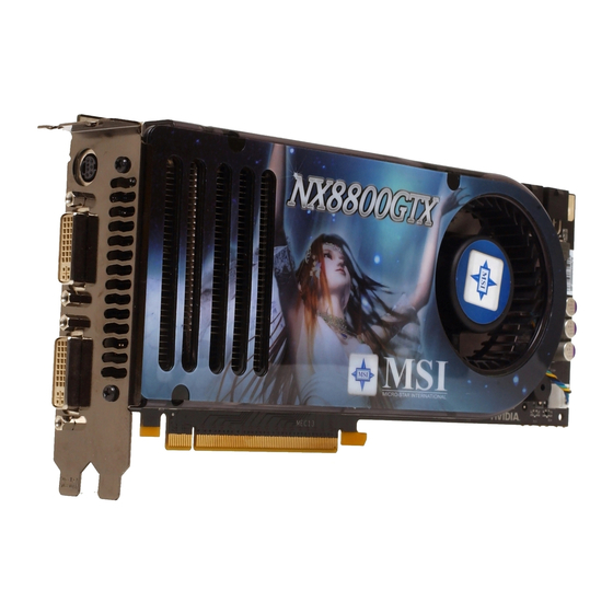 MSI NX8800 Ultra Series Panduan Pengguna Cepat