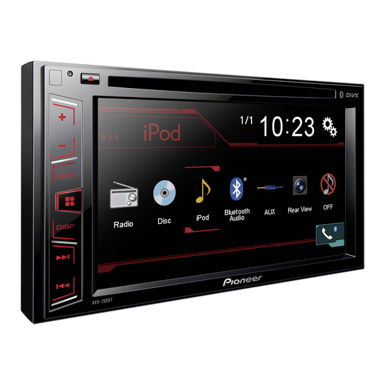 Pioneer AVH-180DVD 소유자 매뉴얼