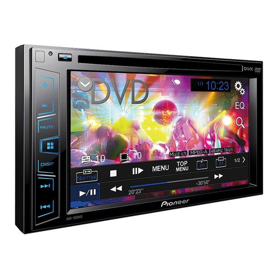 Pioneer AVH-190DVD Manual de instrucciones