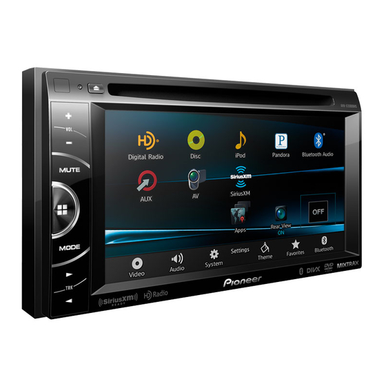 Pioneer AVH-X4500BT Manuel de mise à jour du micrologiciel