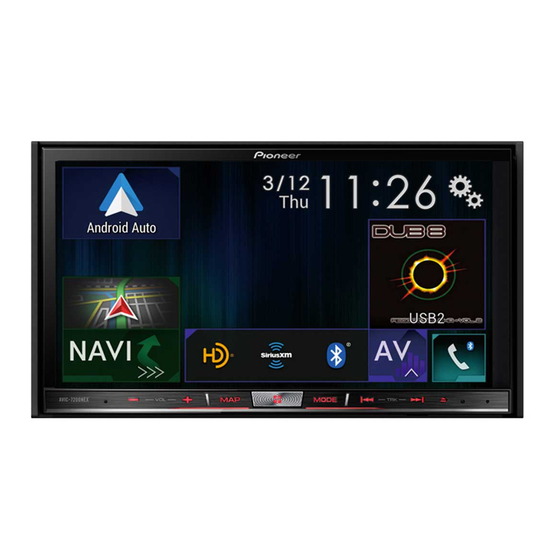 Pioneer AVIC-5200NEX Informações importantes para o utilizador