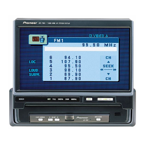 Pioneer AVX-7000 Manual