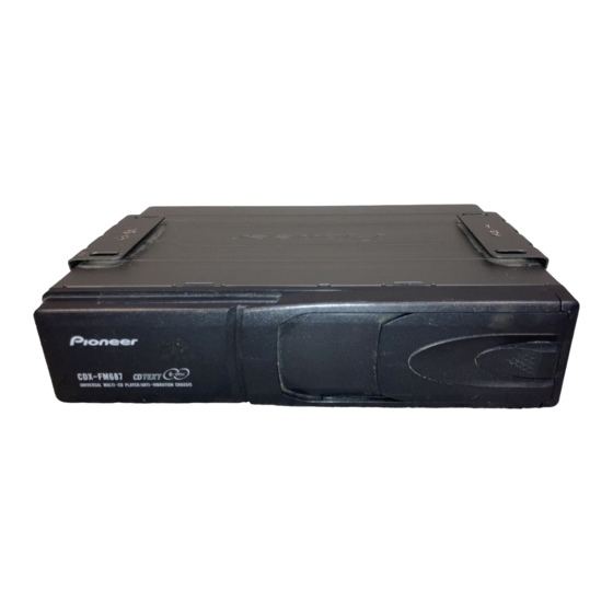 Pioneer CDX-FM1287 - CD Changer Kurulum Kılavuzu