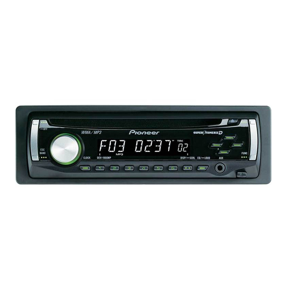 Pioneer DEH 1900MP - Radio / CD Instrukcja instalacji