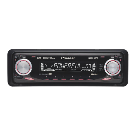 Pioneer DEH-P3600MPB インストレーション・マニュアル