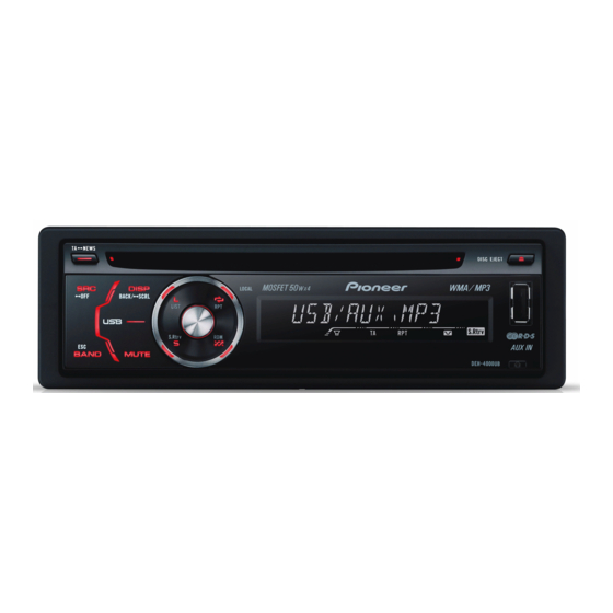 Pioneer DEH-P400UB - Premier Radio / CD Panduan Instalasi